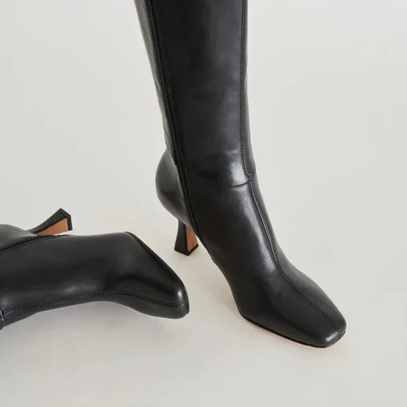 NIB Dolce Vita Gyra Black Leather Boots, sz